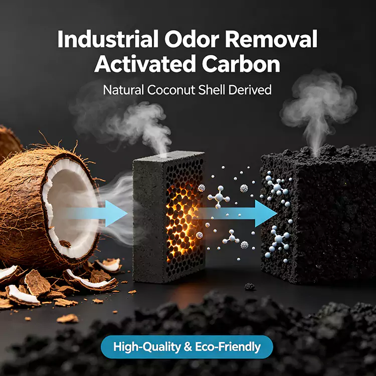 Průmyslová kontrola zápachu Coconut Shell Carbon